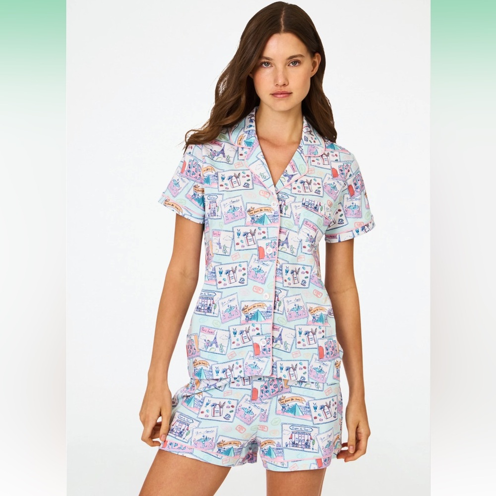 Exclusive sold out print! Roller Rabbit Paris Monkey Polo Pajamas- Size Medium